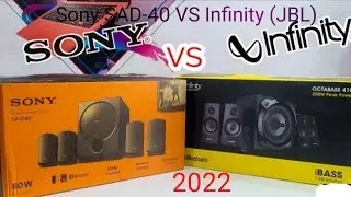Sony SA-D40 VS Infinity (JBL) Hardrock 410 BATTLEGROUND SOUND COMPARISON