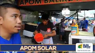 Solar powered food cart selling Apam Balik (Malaysian Pancake) by Suncrox Solar