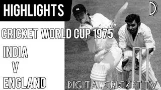 1st CRICKET WORLD CUP 1975 / 1st Match / INDIA v ENGLAND / RARE CLIP / DIGITAL CRICKET TV
