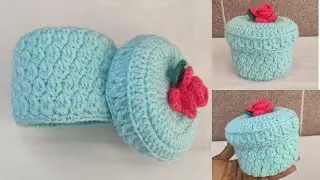 How to Crochet a Cute Jewelry Box Easily - Crochet Jewelry Box Tutorial