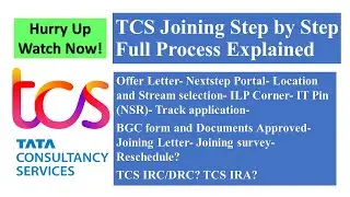 TCS Joining Full Process Explained | OL- JL Stream Location NSR Background check ILP status IRA #tcs