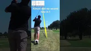 Almost aced it #golf #coursevlog #shottracer #golfswing #acecam