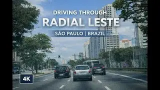 Driving Through S&atilde;o Paulo, Brazil | From Guaianazes to Downtown (City Sounds) - 4K