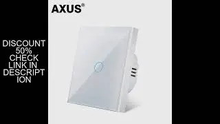 AXUS European AC100-240V Tempered Black White Crystal Glass Touch Switch Panel Wall Light Sensor But