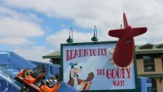 Goofy's Sky School roller coaster ride - Disneyland California Adventure Park