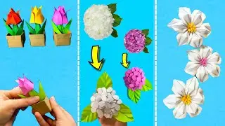 3 Easy Origami Flowers | DIY Paper Flower Tutorials for Beginners