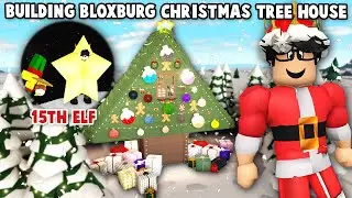BUILDING a BLOXBURG CHRISTMAS TREE HOUSE... and NEW 15TH ELF HUNT LOCATION