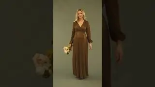 Bump Friendly Soft Solid V Neck Casual Maxi Dresses-Brown | Maternity Dress By Faeriesty