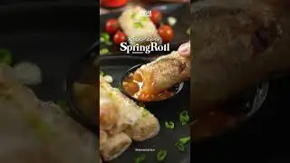 Crunchy Rice Paper Spring Roll #shorts