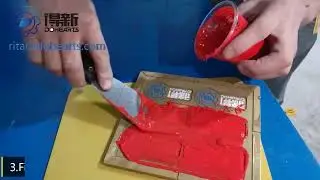 automatic 3D silicone heat transfer label logo making machine with mutil color