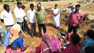 MGNREGS wageseeker meeting at worksite by Hari nandana Rao MPDOs