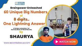 Shaurya Agarwal&rsquo;s lightning-fast brainpower! A proud Ascent Abacus moment. |#GeniusAtWork #Ascent 🧠⚡