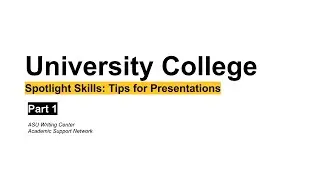 Tips for Presentations: Planning Your Presentation