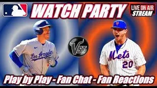 MLB Baseball ⚾ Dodgers VS Mets LADvsNYM 🟢LIVE Watch Party Fan Chat Fan Reactions. #MLB #Live