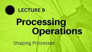Processing Operations || Shaping Processes || Manufacturing Science and Technology (MST)