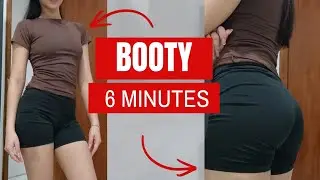 6 Minute Booty Workout for Women | Glutes & Legs at Home (No Equipment)🔥