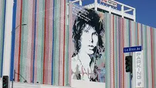 Jim Morrison The Doors Mick Jagger Elvis Presley Hollywood Mural Street Art LA CA USA February 2021