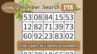 Daily Brain Exercise for Mental Health! Try This Simple Memory Game! 2-178