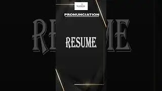 RESUME PRONUNCIATION || ENGLISH LEARNING || JS ARVIND || TEACHENG  #englishlearn #languageeducation