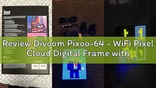 Review Divoom Pixoo-64 - WiFi Pixel Cloud Digital Frame with APP Control,64 X 64 LED Panel Display F
