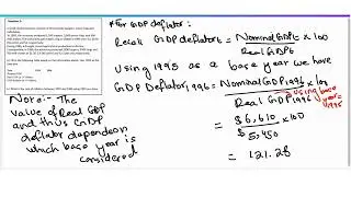 Calculating Nominal GDP, Real GDP & GDP Deflator | Numerical Example Part 2