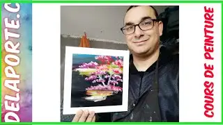 Cours de Peinture comment FAIRE UN CADRE en peinture SANS D&Eacute;BORDEMENT avec bande de masquage TUTO
