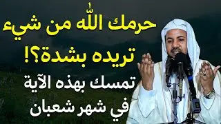 إذا حرمك الله من شئ تريده بشدة تمسك بهذه الآية والسورة في شهر شعبان2026 وأبشر بالخير القريب الشنقيطي