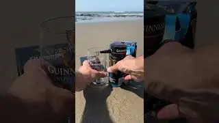 Nitro Surge on the beach with GUINNESS 0. 🇺🇸 (Not 0.0 🇬🇧) 😃 #guinness