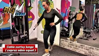 Cable curtsy lunge (&ccedil;apraz adım squat)