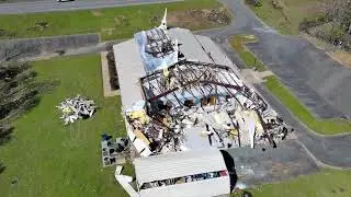 Drone Footage Captures Devastating Tornado Damage in Little Rock