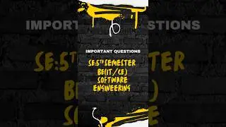 Software Eng BE IT/CE 5th SEM Exam IMP Questions Now! Prepare smart! #GTUExam #GTUIMP #StudySmart