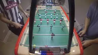 Playing Foosball on a BONZINI!