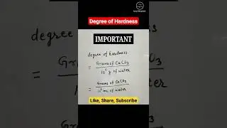 Degree of Hardness of Water | Hardness of Water #shorts