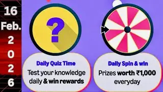 Amazon Daily Quiz Time Quiz Answer Today Amazon Daily Spin Quiz Answer Today Amazon 16 February 2026