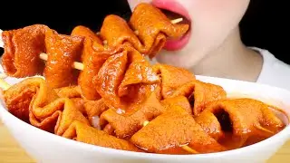 ASMR Spicy Soupy Red Fish Cake Skewers | 빨간어묵 | Eating Sounds Mukbang