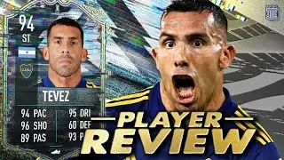 CARLITOS?!😱 94 FLASHBACK TEVEZ PLAYER REVIEW! CARLOS TEVEZ - FIFA 21 ULTIMATE TEAM
