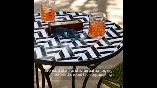 Southern Enterprises Fynfield Black Round Outdoor Accent Table - The Classy Home