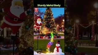 Christmas Santa Claus Watering Can Solar Light #shorts