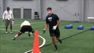 Fordson 2022 DE Hussein Barakat highlights from the Legacy Big Man Camp