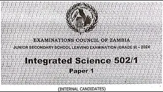 G9 integrated science 2024 internal