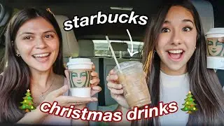 trying EVERY christmas starbucks drink!