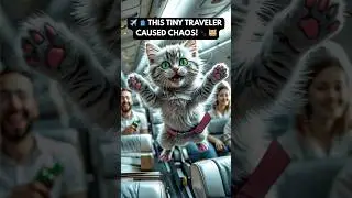 Cute Kitten&rsquo;s First Flight Gone Hilariously Wrong ✈️🐱 | Funny Cat Airport Moments  #adorablekitten