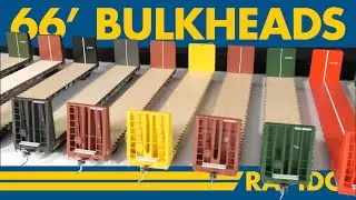 HO Scale 66' Bulkhead Flatcars!