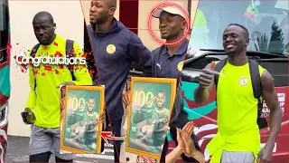 🇸🇳Sadio Mane et les lions decorent Koulibaly pour sa 100º selection🥳Ohh ndeysanne Sadio def na….