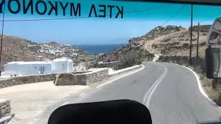 Bus from Paraga Beach to Fabrika Square, Mykonos Part 1