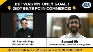 Interview with Topper Santosh | JRF in Commerce | UGC NET December 2022