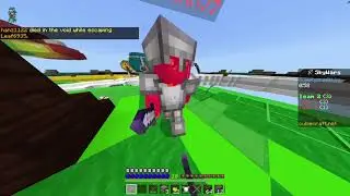 Wiping out teams in mega skywars - CubeCraft