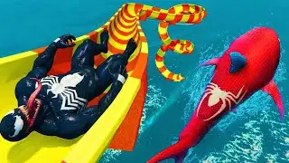 لرجل العنكبوت انقاذ باتمان Superman Rescue Batman vs Spiderman vs venom funny Play GTA 5 superhero