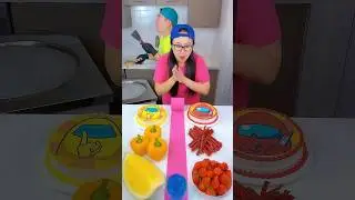 Among Us yellow foods vs red foods ice cream challenge!🍨 #amongus #funny by Ethan Funny Family