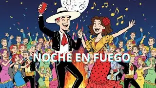 Noche En Fuego I Official Cartoon Music Video (English-Spanish Mix)